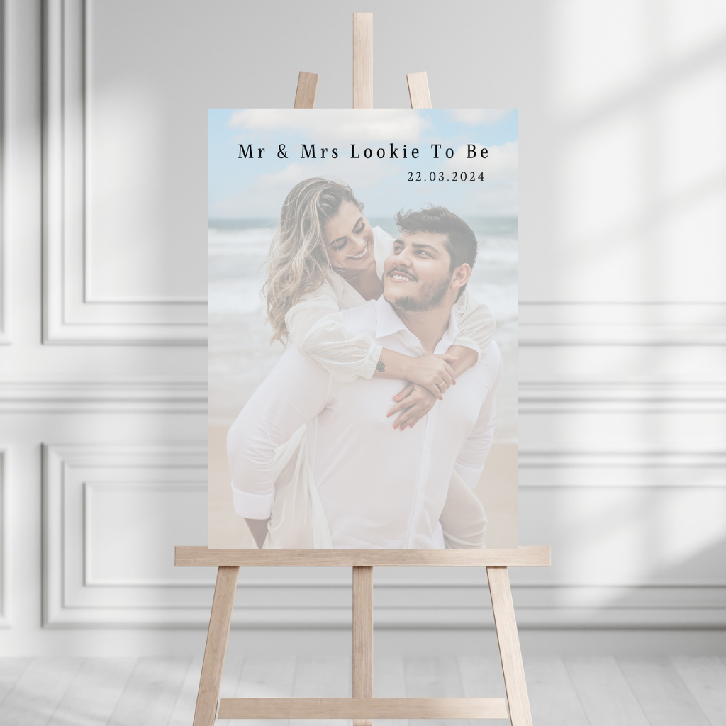 Wedding Day/Engagement Photo Welcome Entrance Board Sign | Personalised Wedding Engagement Event Board Sign | A4, A3, A2