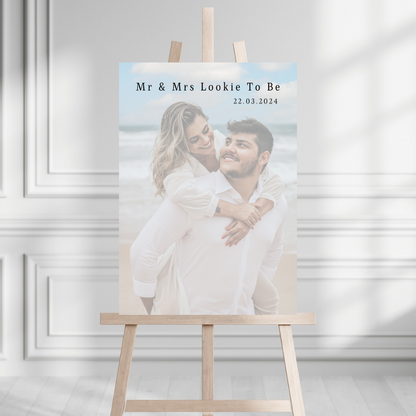 Wedding Day/Engagement Photo Welcome Entrance Board Sign | Personalised Wedding Engagement Event Board Sign | A4, A3, A2