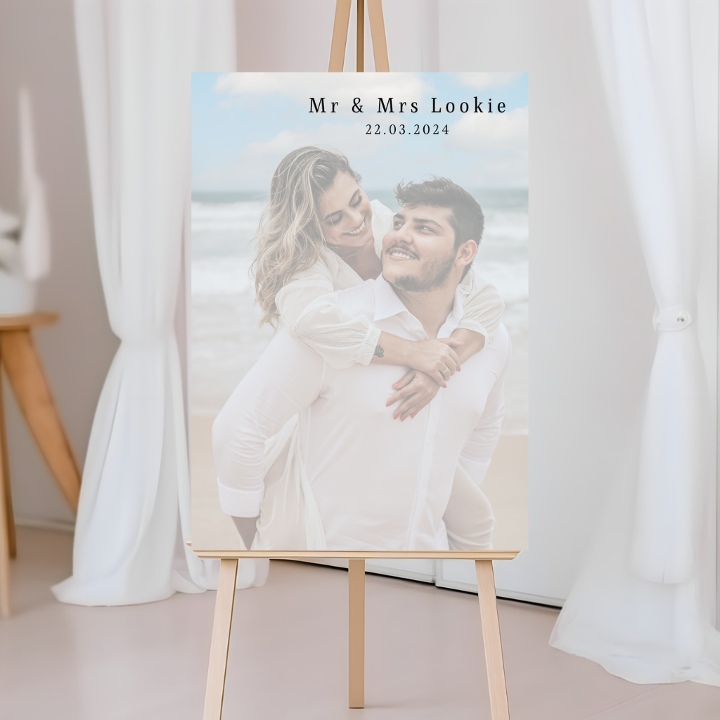 Wedding Day/Engagement Photo Welcome Entrance Board Sign | Personalised Wedding Engagement Event Board Sign | A4, A3, A2