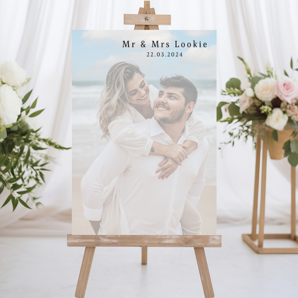 Wedding Day/Engagement Photo Welcome Entrance Board Sign | Personalised Wedding Engagement Event Board Sign | A4, A3, A2