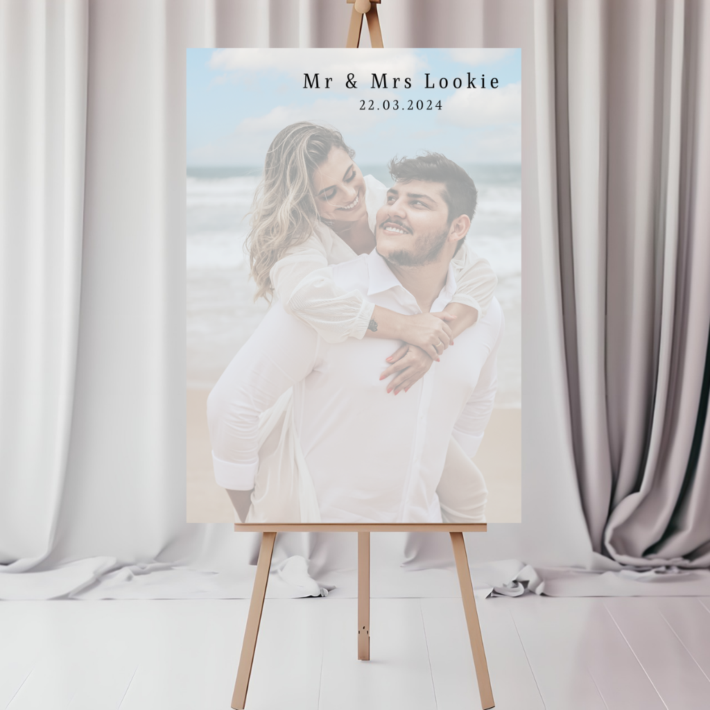 Wedding Day/Engagement Photo Welcome Entrance Board Sign | Personalised Wedding Engagement Event Board Sign | A4, A3, A2