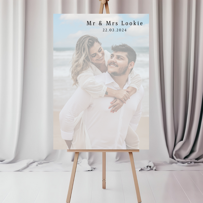 Wedding Day/Engagement Photo Welcome Entrance Board Sign | Personalised Wedding Engagement Event Board Sign | A4, A3, A2