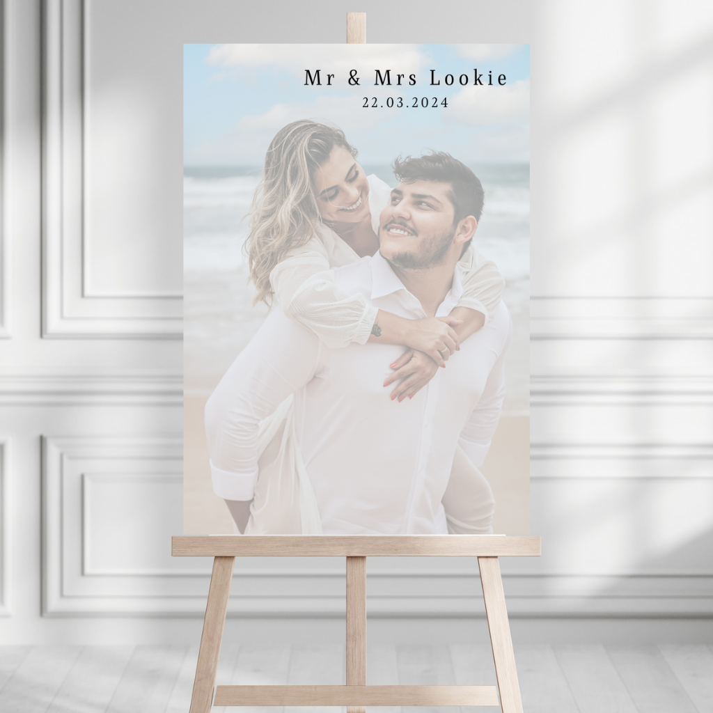 Wedding Day/Engagement Photo Welcome Entrance Board Sign | Personalised Wedding Engagement Event Board Sign | A4, A3, A2