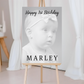Black & White Photo Board | First Birthday Welcome Board Sign | Personalised Party Board | A4, A3, A2