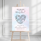 Pink Blue Twin Baby Gender Reveal Welcome Board Sign | Personalised Gender Reveal Board | Party Sign | A4, A3, A2