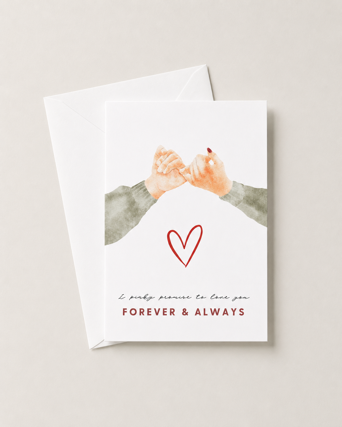 Couples Card | Pinky Promise Card | Valentine Card | Anniversary Card