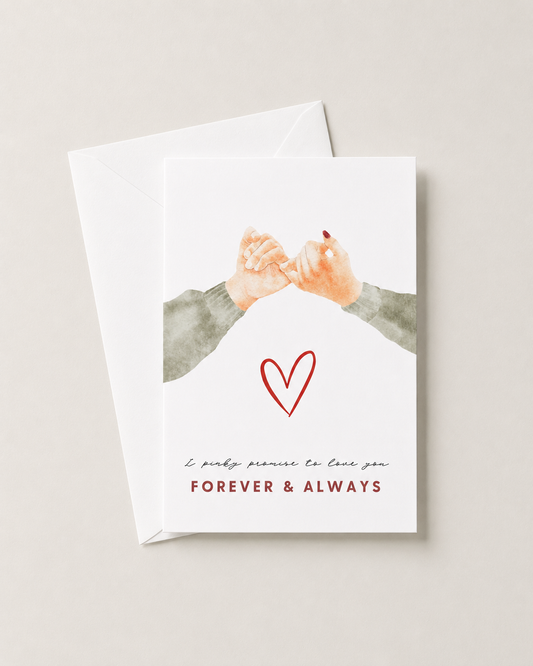 Couples Card | Pinky Promise Card | Valentine Card | Anniversary Card