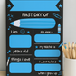 Children's Blue Print | First Day Of School Photo Prop | Laminated Keepsake