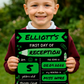 Children's Green Print | First Day Of School Photo Prop | Laminated Keepsake