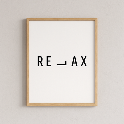 Home Print | Relax Quote | Quote Home Print | Home Decor