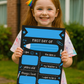 Children's Blue Print | First Day Of School Photo Prop | Laminated Keepsake