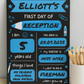 Children's Blue Print | First Day Of School Photo Prop | Laminated Keepsake