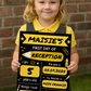 Children's Yellow Print | First Day Of School Photo Prop | Laminated Keepsake