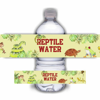 Juice Bottle Labels | Personalised Reptile Labels | Water Bottle Stickers | Reptile Party | Party Stickers