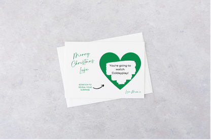 A6 Green Surprise Ticket Print | Personalised Christmas Ticket | Christmas Scratch Reveal | Gift Idea