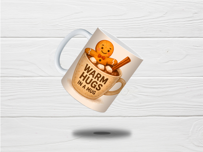 Christmas Mug | Warm Hugs In A Mug Mug | Gingerbread Mug | Gift Idea