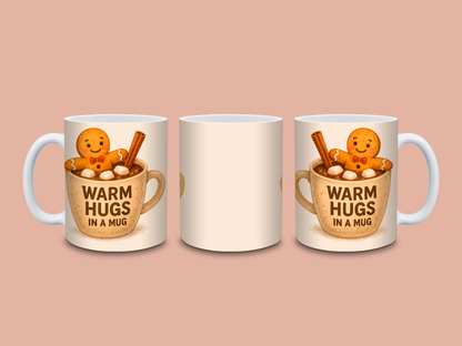 Christmas Mug | Warm Hugs In A Mug Mug | Gingerbread Mug | Gift Idea