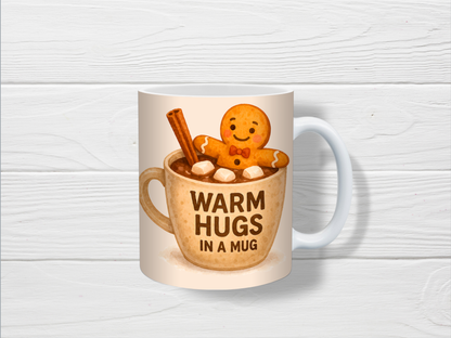 Christmas Mug | Warm Hugs In A Mug Mug | Gingerbread Mug | Gift Idea