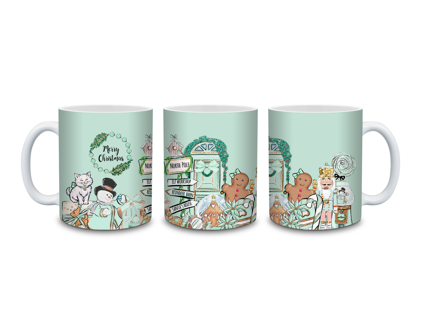 SALE - Mint Green Christmas Mug | Merry Christmas Mug | Gift Idea