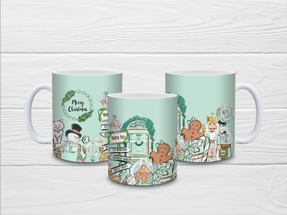 SALE - Mint Green Christmas Mug | Merry Christmas Mug | Gift Idea
