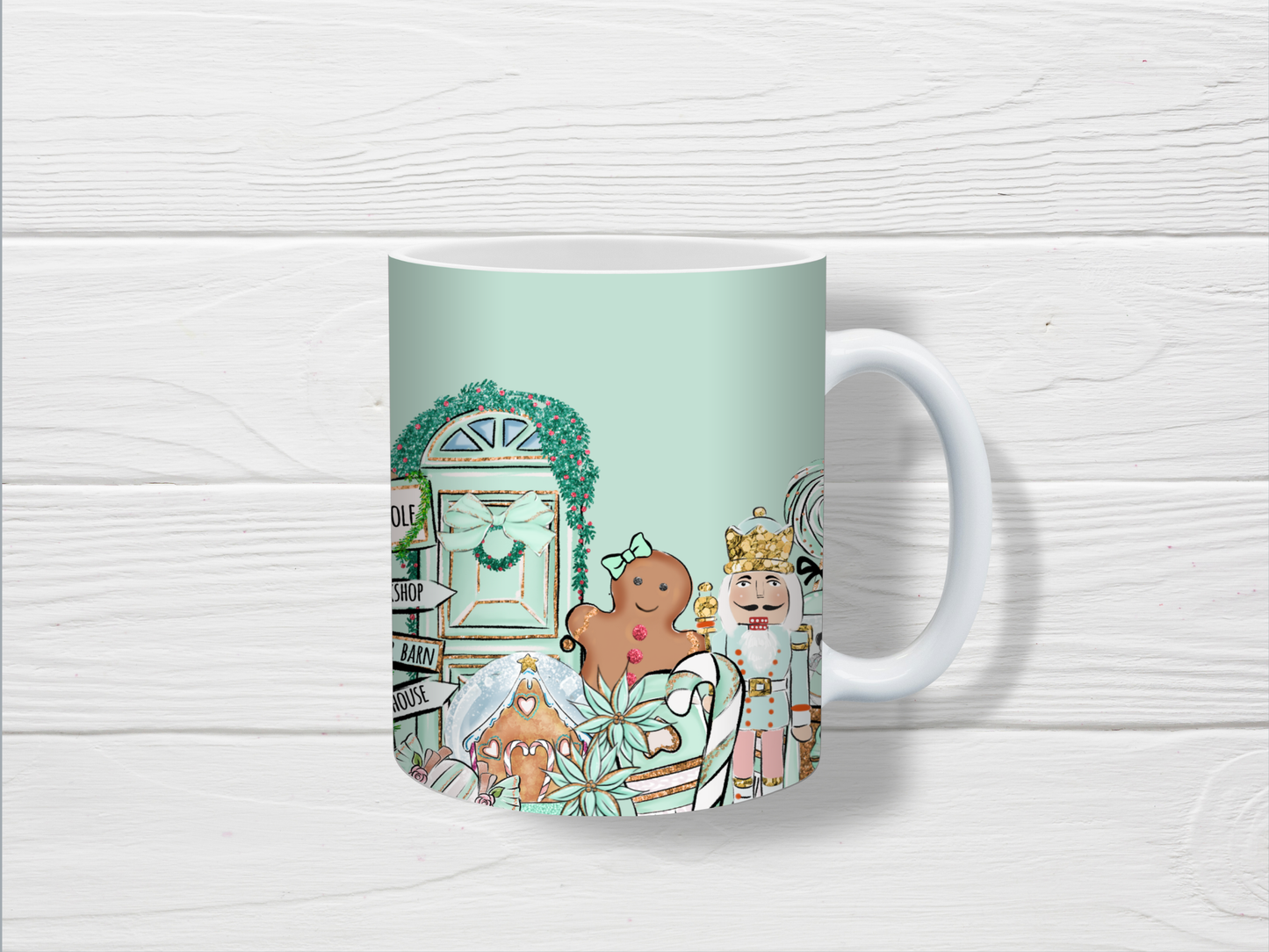 SALE - Mint Green Christmas Mug | Merry Christmas Mug | Gift Idea