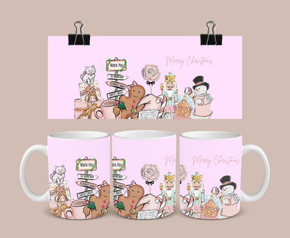 SALE - Pink Christmas Mug | Merry Christmas Mug | Gift Idea