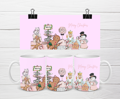 SALE - Pink Christmas Mug | Merry Christmas Mug | Gift Idea