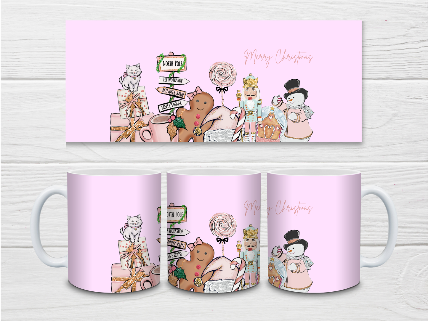 SALE - Pink Christmas Mug | Merry Christmas Mug | Gift Idea