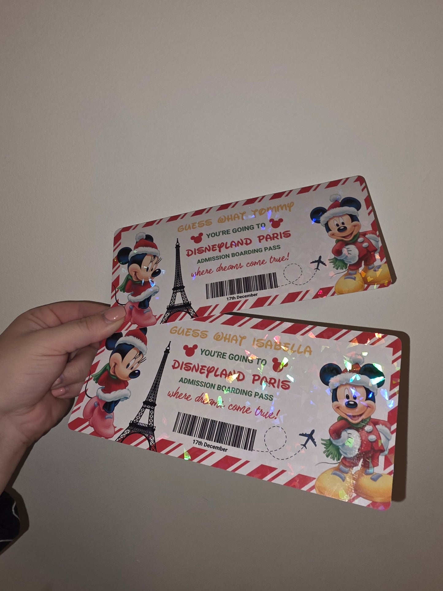 Surprise Disneyland Paris Ticket Print | Personalised Disneyland Ticket Voucher | Gift Idea