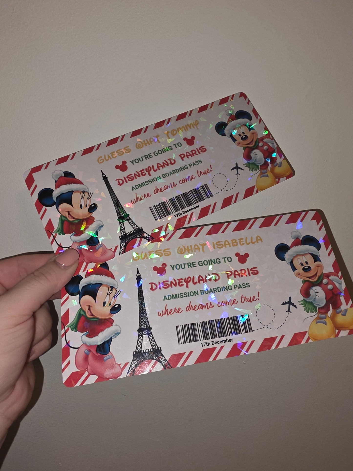 Surprise Disneyland Paris Ticket Print | Personalised Disneyland Ticket Voucher | Gift Idea