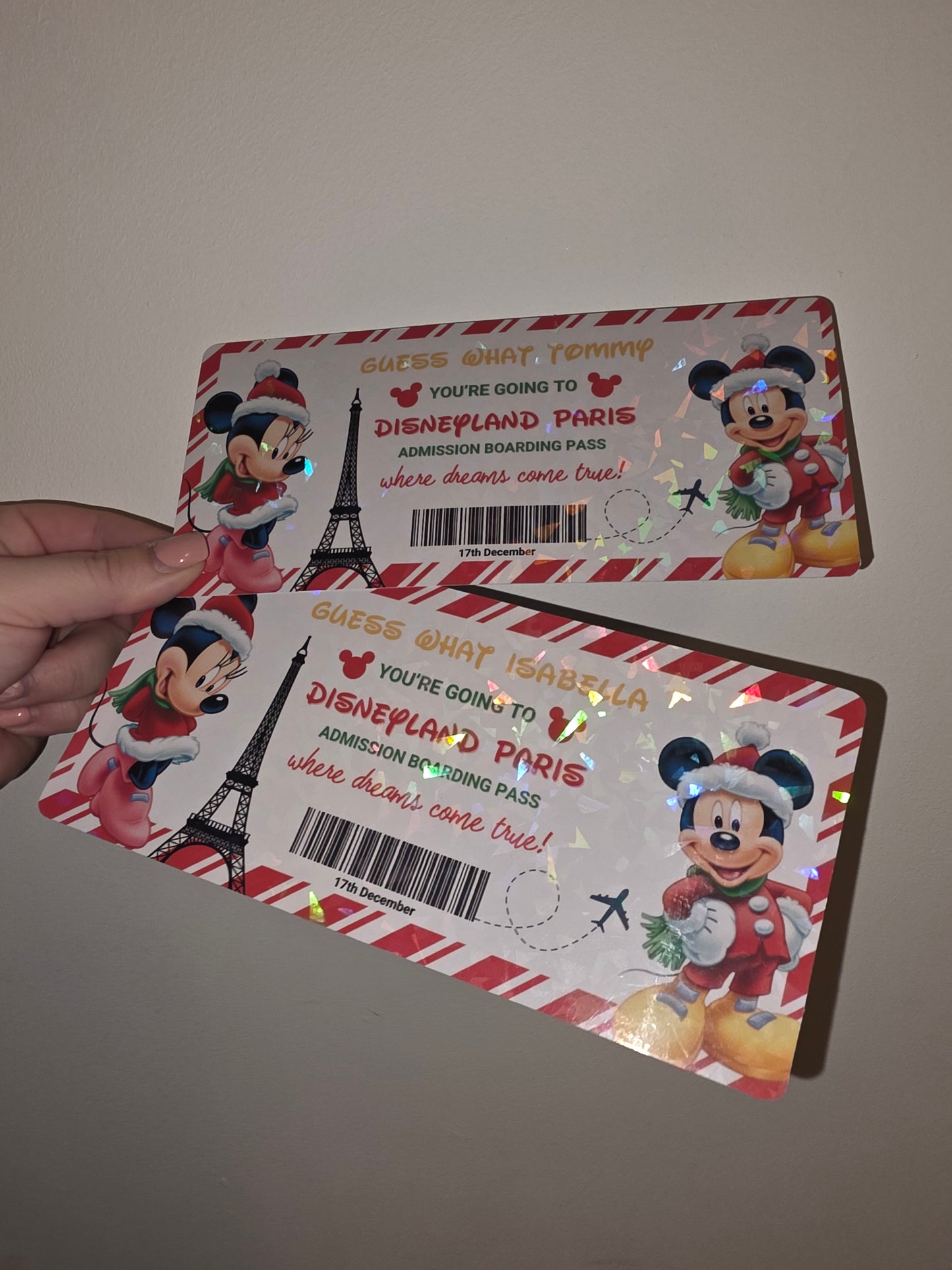 Surprise Disneyland Paris Ticket Print | Personalised Disneyland Ticket Voucher | Gift Idea