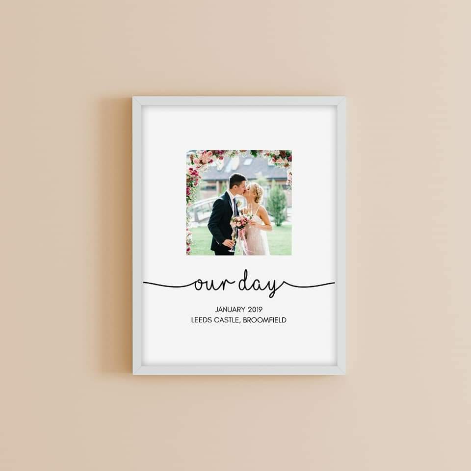 Wedding Print | Our Wedding Day | Personalised Print | Keepsake Wedding Gift
