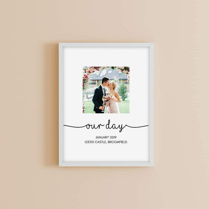 Wedding Print | Our Wedding Day | Personalised Print | Keepsake Wedding Gift