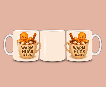 Christmas Mug | Warm Hugs In A Mug Mug | Gingerbread Mug | Gift Idea