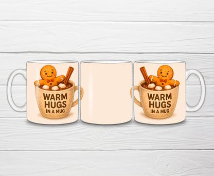 Christmas Mug | Warm Hugs In A Mug Mug | Gingerbread Mug | Gift Idea