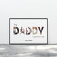 Fathers Day Print | Personalised Photo Letters | Father's Day Gift | Love You To The Moon & Back