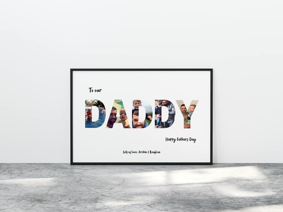 Fathers Day Print | Personalised Photo Letters | Father's Day Gift