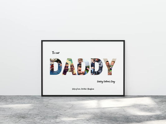 Fathers Day Print | Personalised Photo Letters | Father's Day Gift