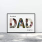 Fathers Day Print | Personalised Dad Photo Letters | Father's Day Gift | The Worlds Best Dad Belongs To Me