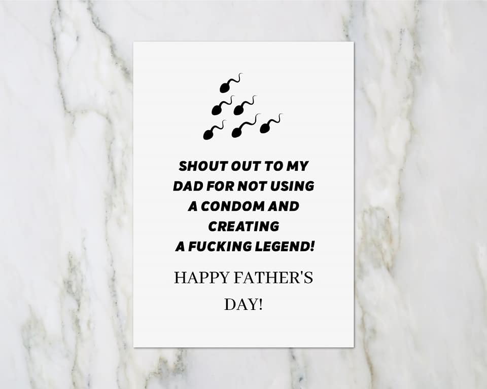 Fathers Day Card | Creating A Fucking Legend | Funny Card - Dinky Designs
