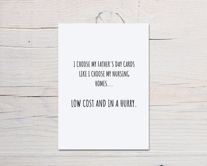 Father's Day Card | Nursing Home | Funny Card | Joke Card - Dinky Designs