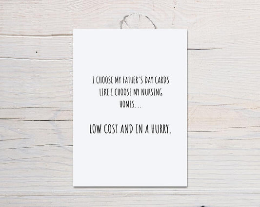 Father's Day Card | Nursing Home | Funny Card | Joke Card - Dinky Designs