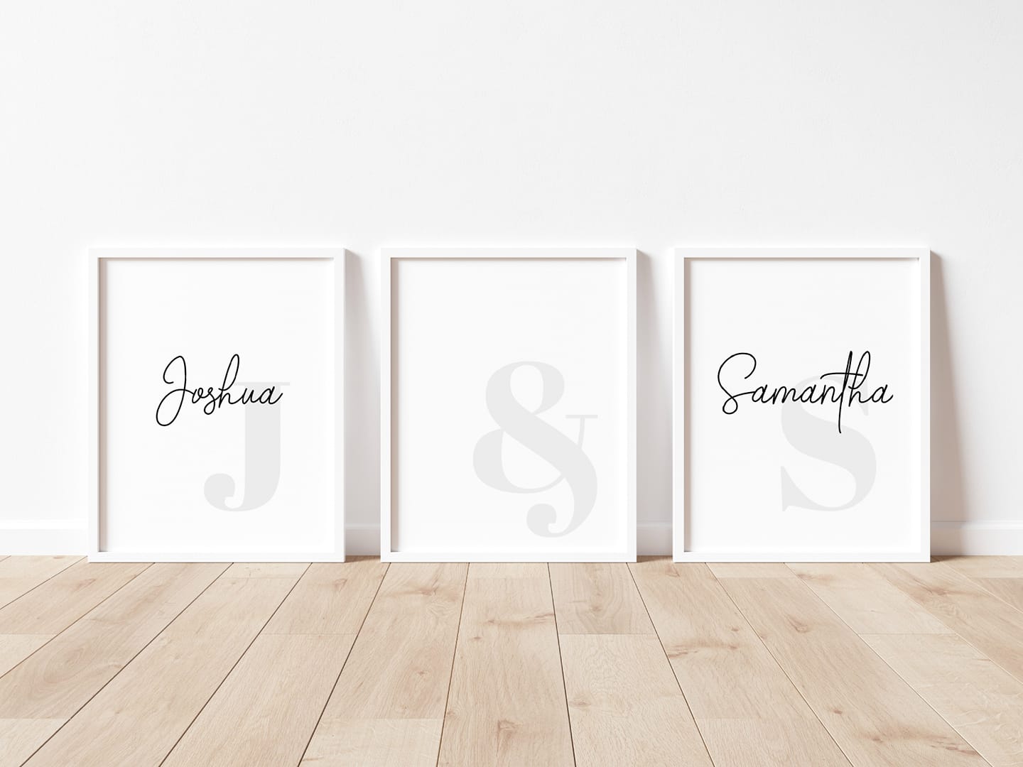 Couple Print | Personalised Name Gift | Set Of 3 Prints | Anniversary Gift | Wedding Gift - Dinky Designs