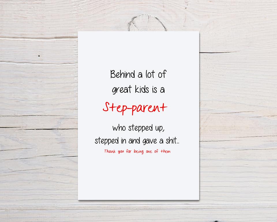 Fathers Day Card | Behind A Lot Of Great Kids Is A Step-Parent | Step Parent Card - Dinky Designs