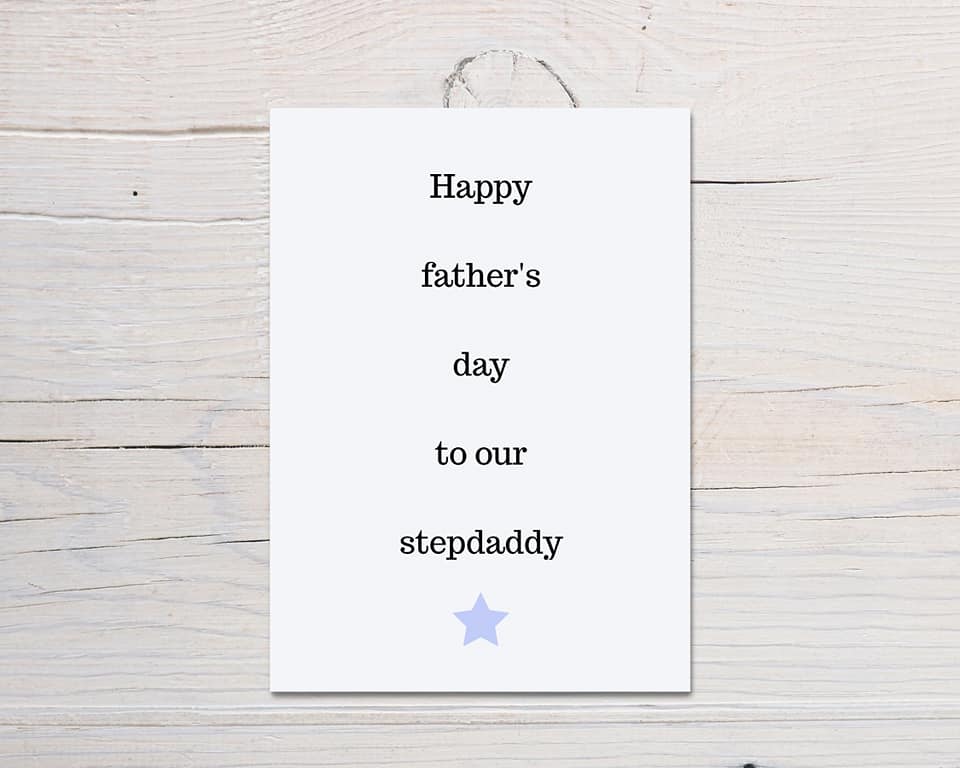 Fathers Day Card | Happy Father's Day To Our Step Daddy - Dinky Designs