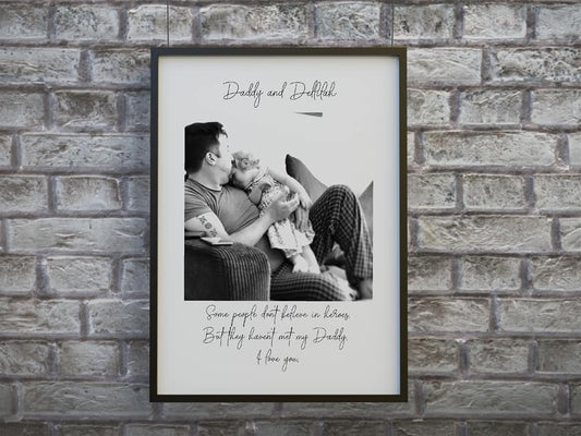 Fathers Day Print | Personalised Daddy Hero | Daddy Gift | Daddy Gift - Dinky Designs