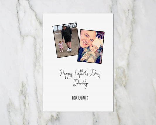 Fathers Day Card | Personalised Photo Card - Dinky Designs