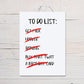 Birthday Card | To Do List | Funny Card | Joke Card - Dinky Designs