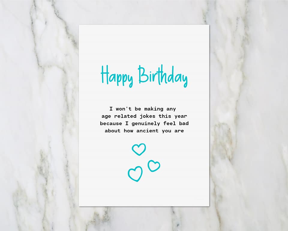 Birthday Card | How Ancient You Are | Funny Card | Joke Card - Dinky Designs