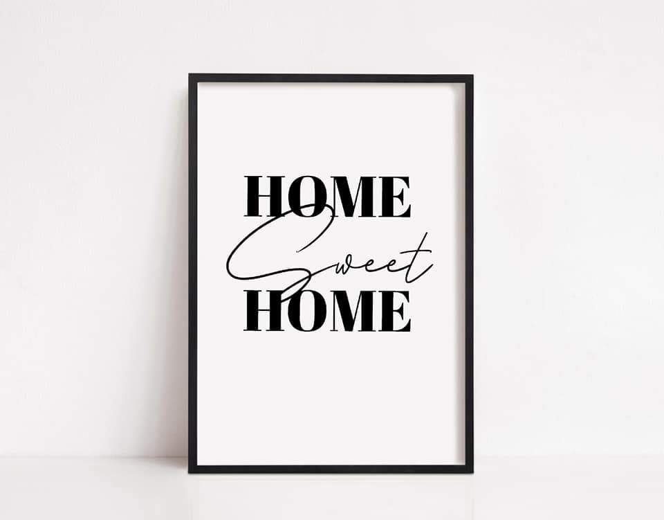 Home Print | Home Sweet Home | House Prints | Wall Art | Quote Print - Dinky Designs